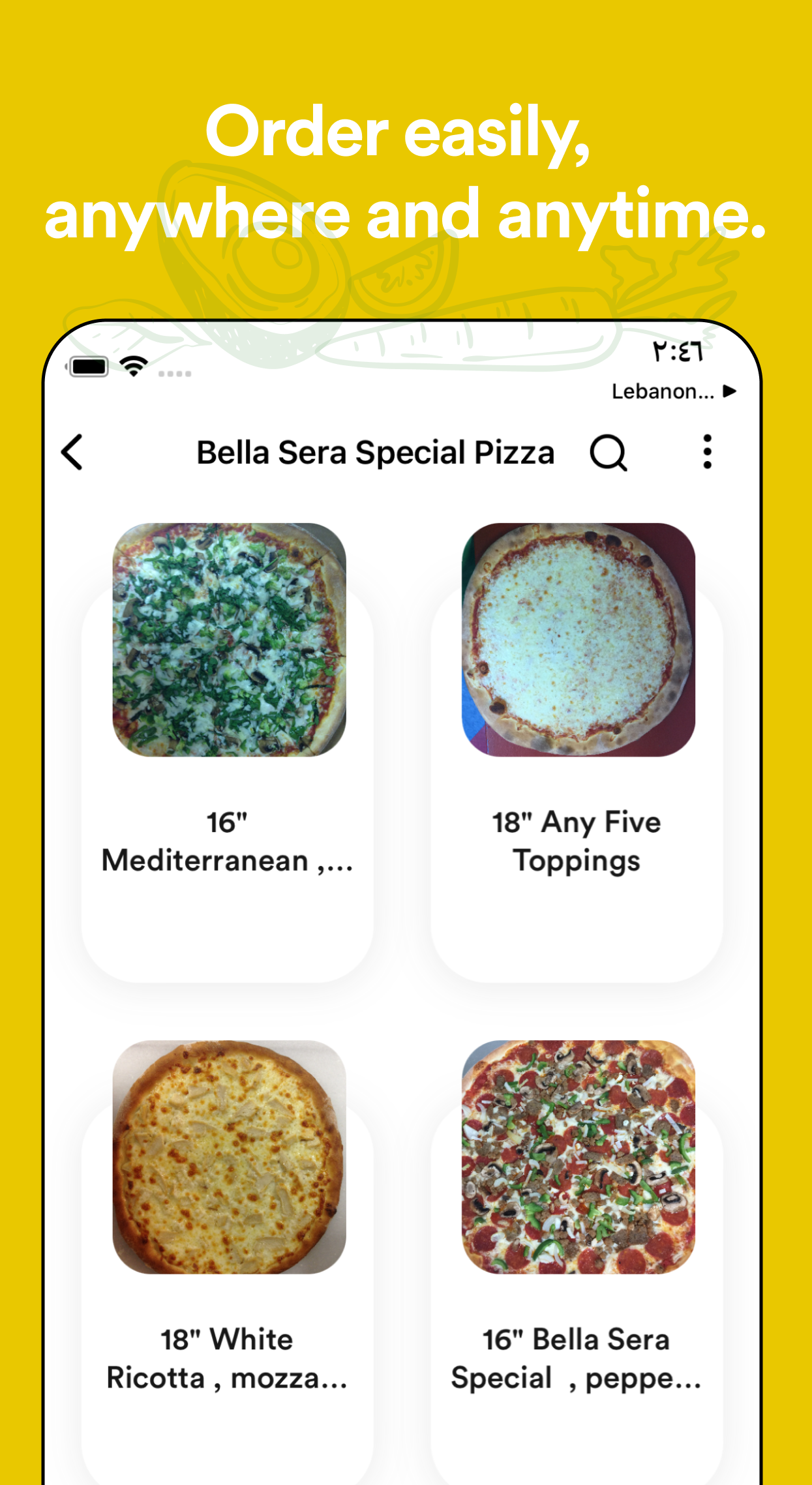 Bella Sera Pizza App on Google Play Store